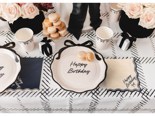 Serwetki Happy Birthday Kokardka 33x33cm 12szt SP33-99 PartyDeco